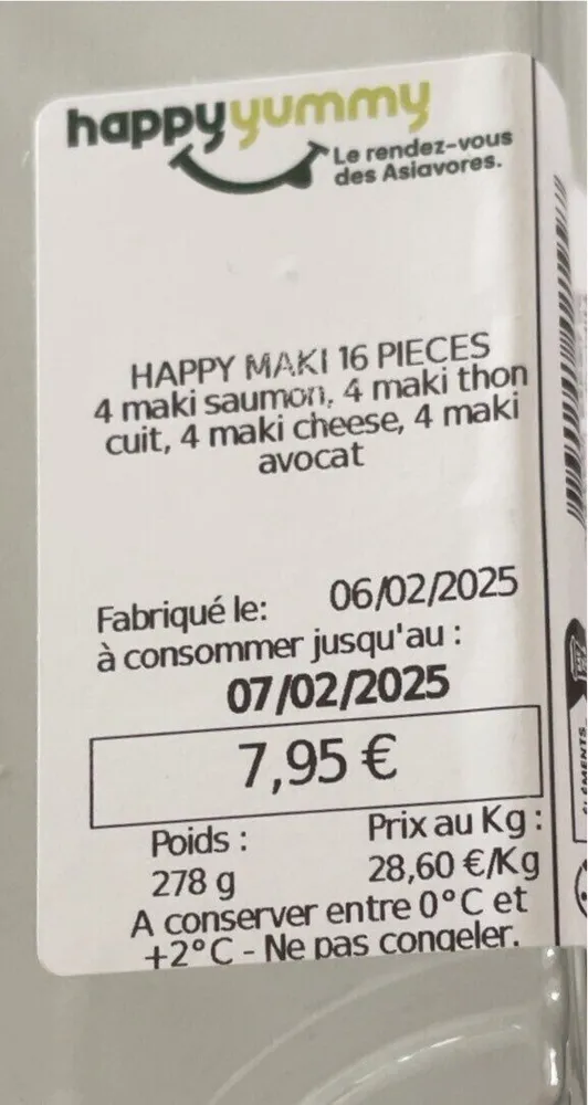 Happy maki 16 pieces