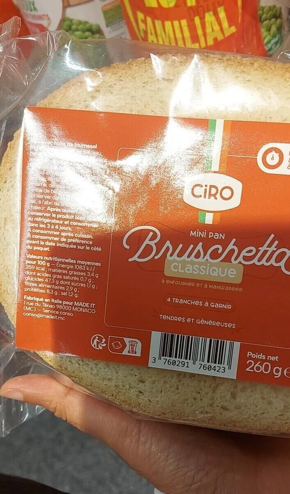 MINI PAIN Bruschetta CLASSIQUE