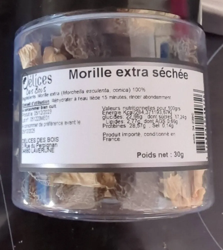 Morille extra séchée