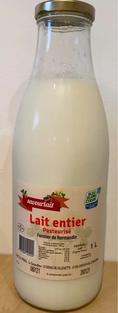 Lait entier pasteurisé