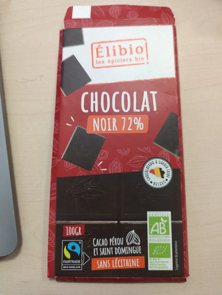 Chocolat noir 72