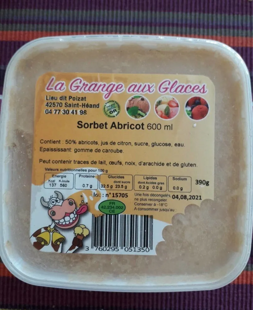 Sorbet abricot