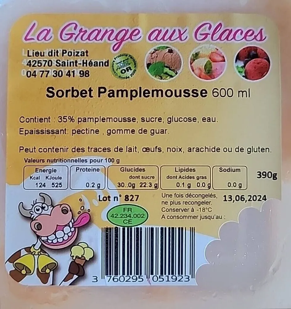 Sorbet Pamplemousse