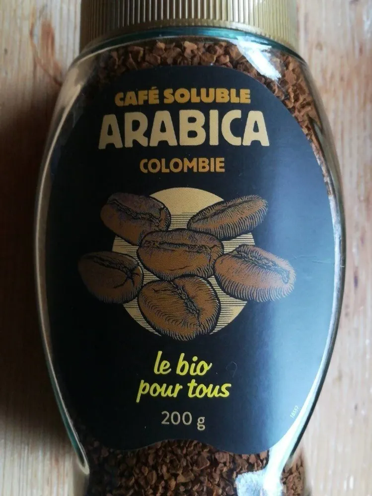 Café soluble arabica colombie
