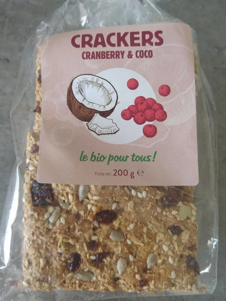Crackers cranberry coco