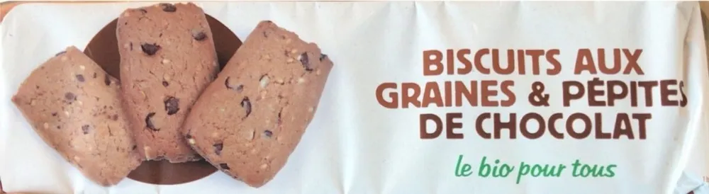 Biscuits aux graines & aux pepites de chocolat