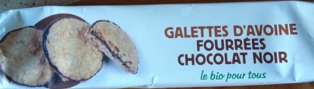 Galettes d'avoine fourrées chocolat noir