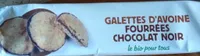 Galettes d'avoine fourrées chocolat noir