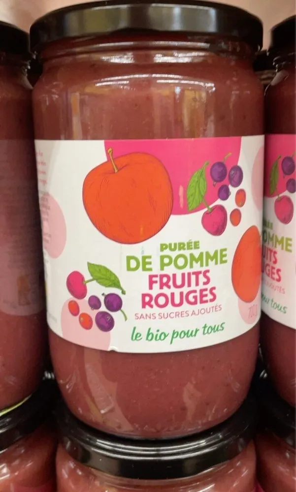 Puree de pomme fruits rouges