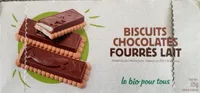 Biscuits chocolatés fourrés lait bio