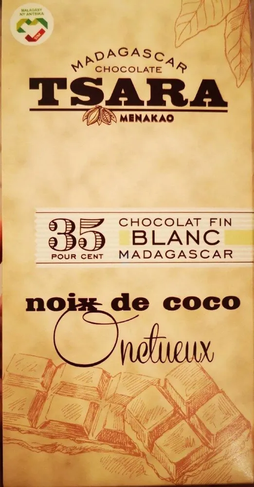 Chocolat fin blanc Madagascar
