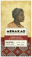 Tableta de chocolate negro 63% cacao con anacardos y sal marina