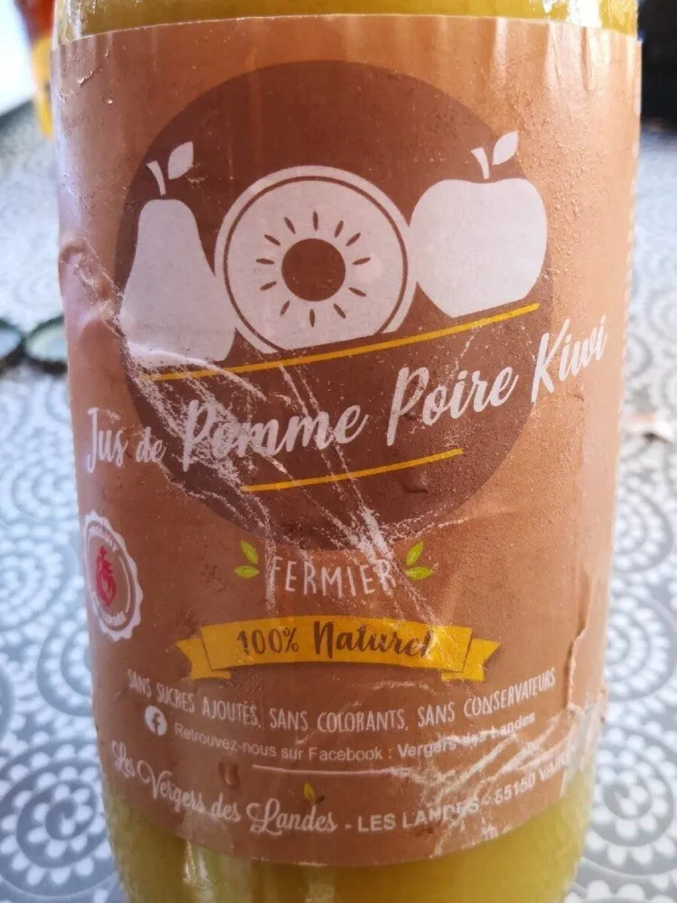 Jus de pomme poire kiwi fermier