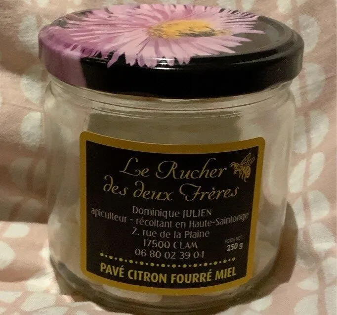 Pavé citron fourré miel
