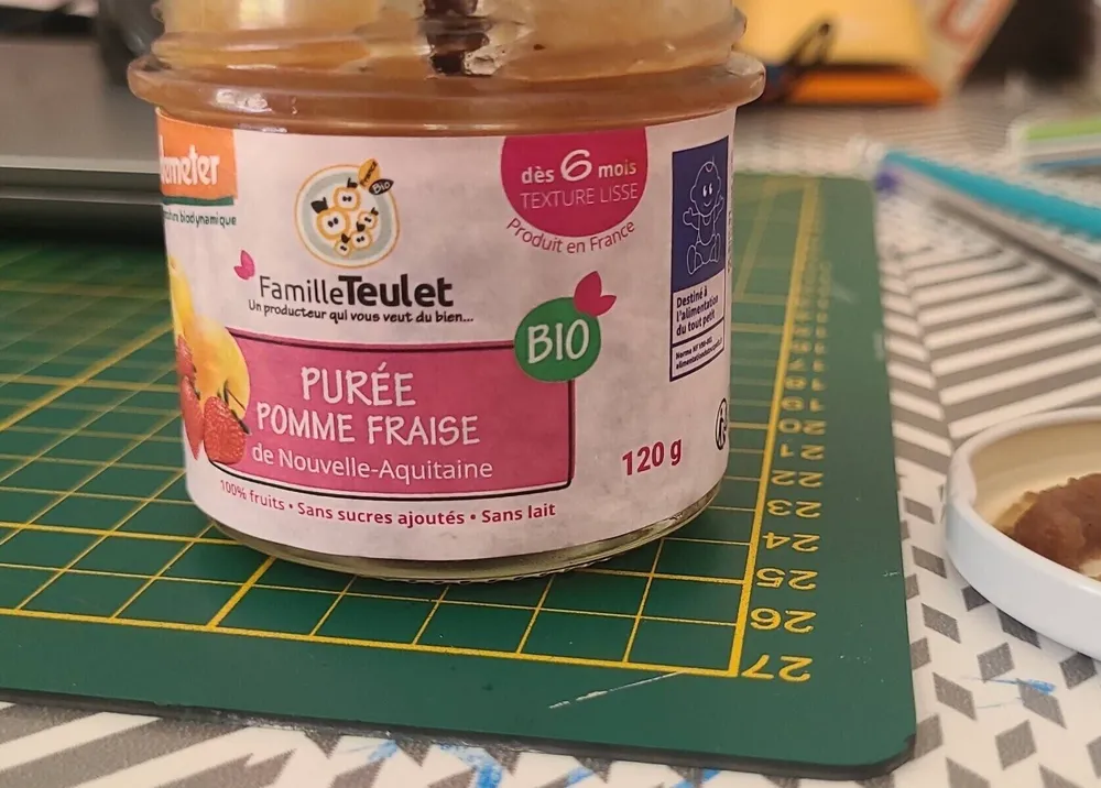 Purée pomme fraise