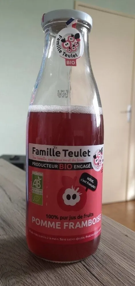 100% pur jus de fruit POMME FRAMBOISE