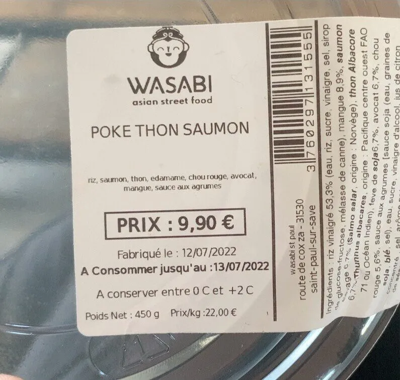 Poke thon saumon