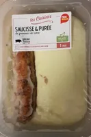 Saucisse et purée de pommes de terre