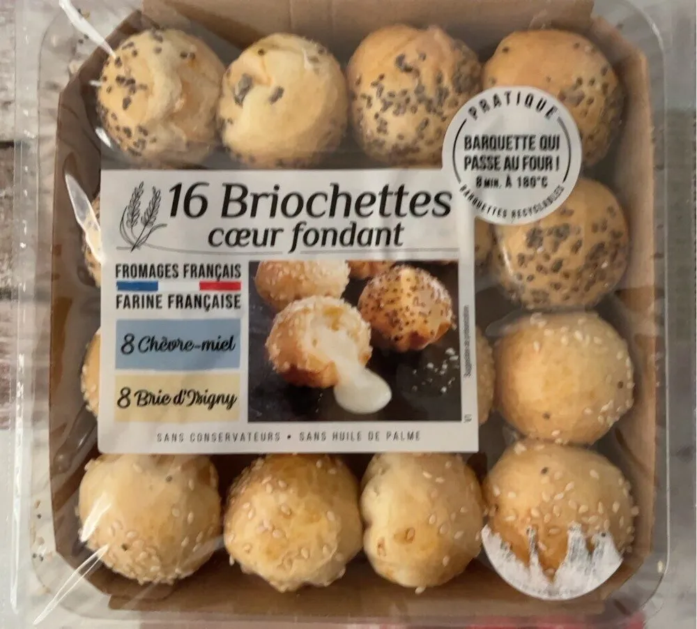 16 briochettes cœur fondant
