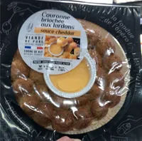 Couronne brioché aux lardons sauce Cheddar