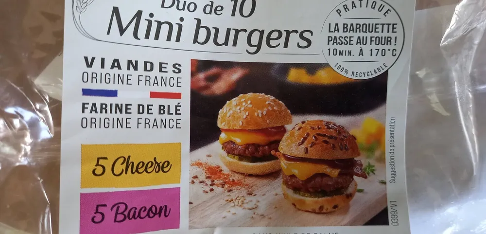 5 mini brioches garnies de viande