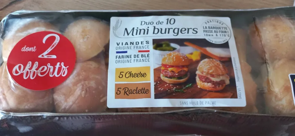 Duo de 10 mini burgers