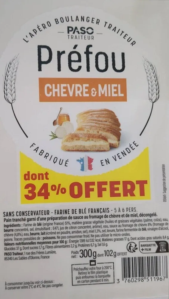 Préfou Chèvre Miel
