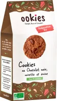Cookies Chocolat noir, noisette et avoine