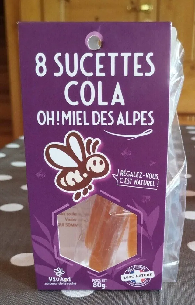 8 sucettes cola oh! Miel des alpes
