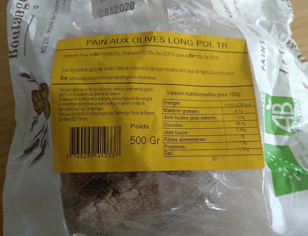 Pain aux olives