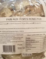Pain aux olives rond