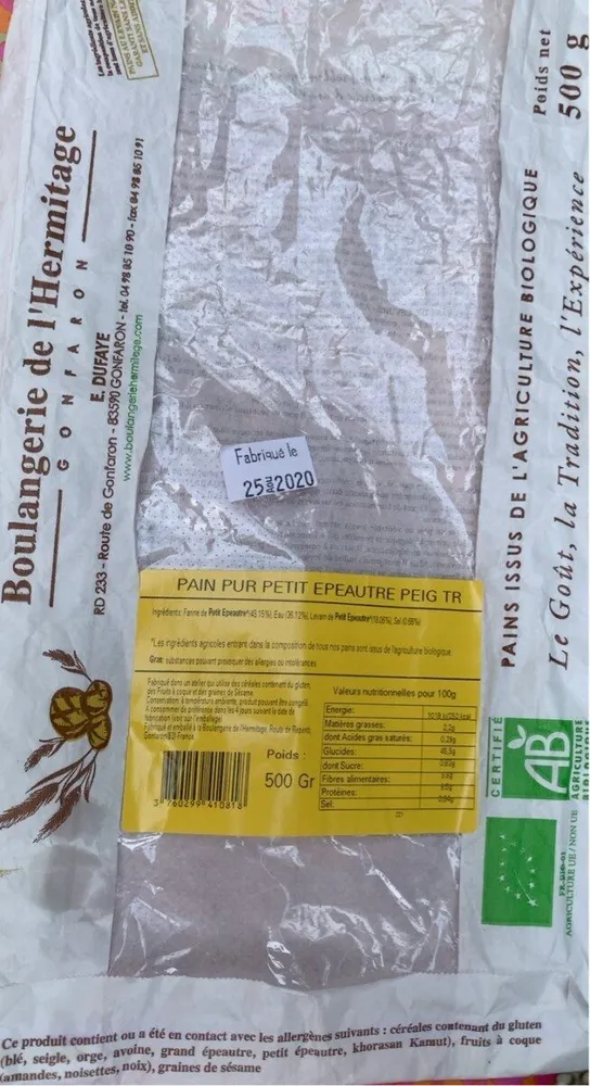 Pain pur petit épeautre