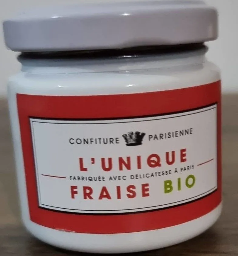 Confiture parisienne l'unique fraise bio