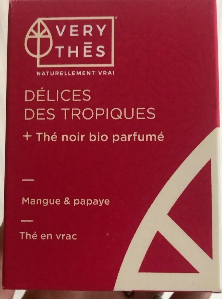 Délices des tropiques - Thé noir bio parfumé - Mangue Papaye