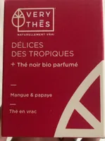 Délices des tropiques - Thé noir bio parfumé - Mangue Papaye