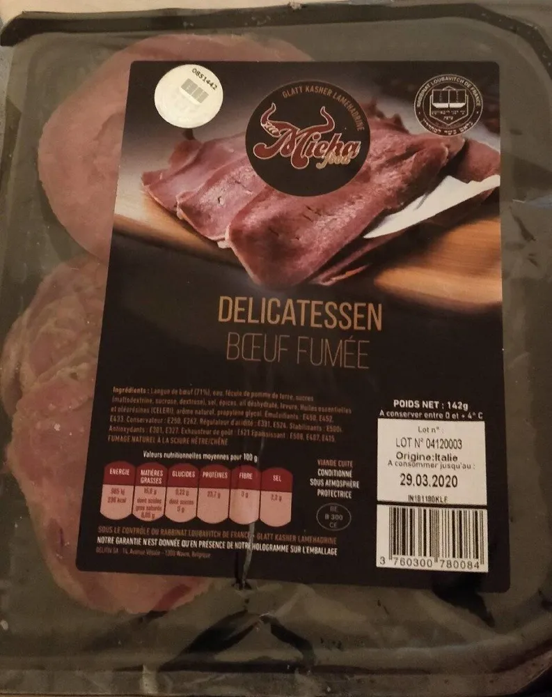 Delicatessen Boeuf fumé