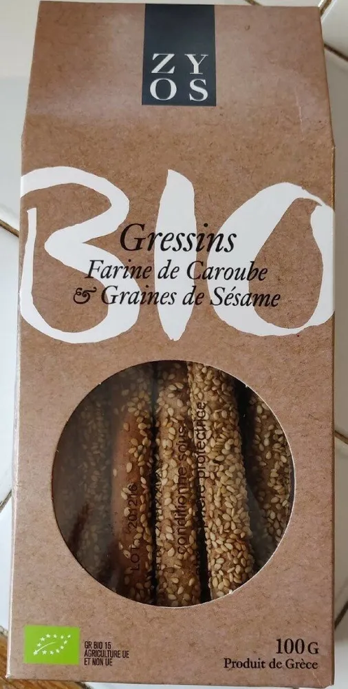 Gressins Farine de Caroube & graines de sésame