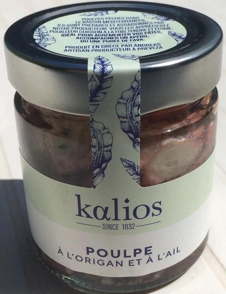 Poulpe a l’origan et a l’ail