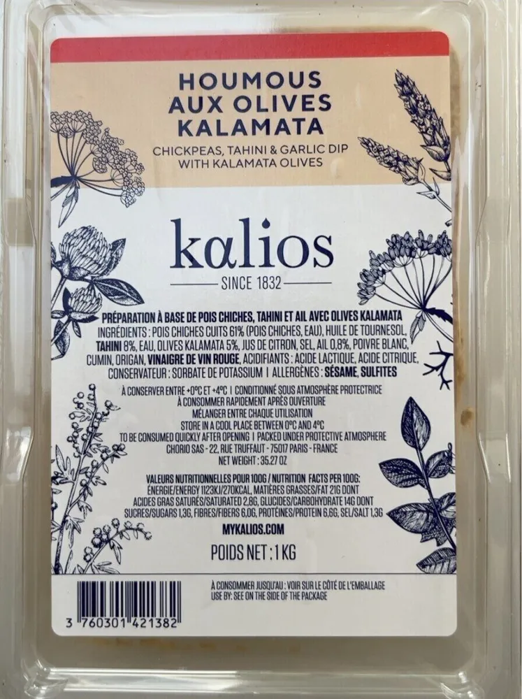 Houmous olives kalamata