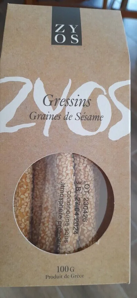 Gressins graines de sesame