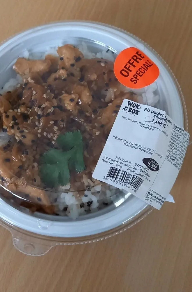 Riz poulet caramel sésame