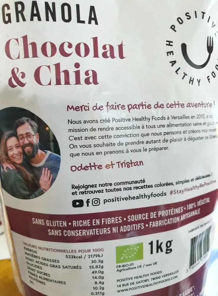 Granola chocolat chia