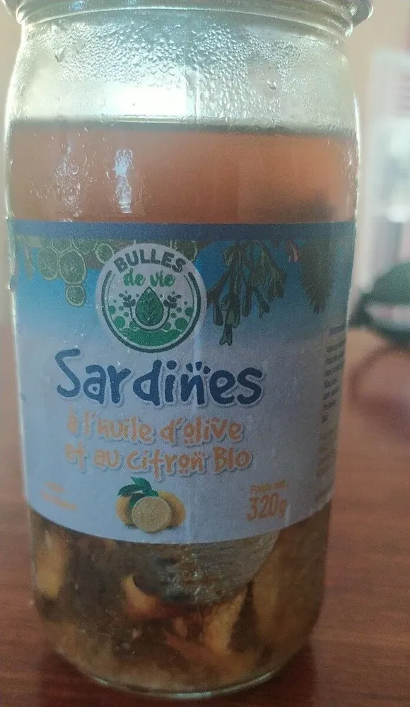 Sardines à l'huile d'olive et au citron Bio
