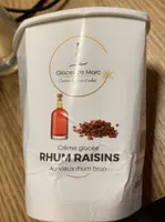 Crème glacée rhum raisins