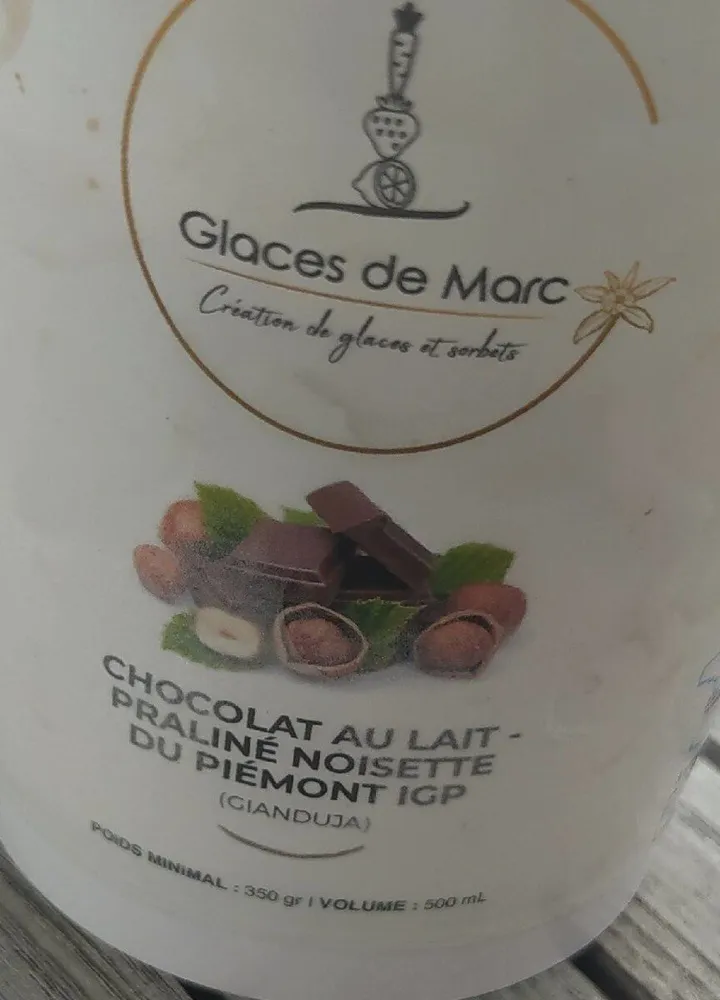Glace chocolat au lait praliné noisette