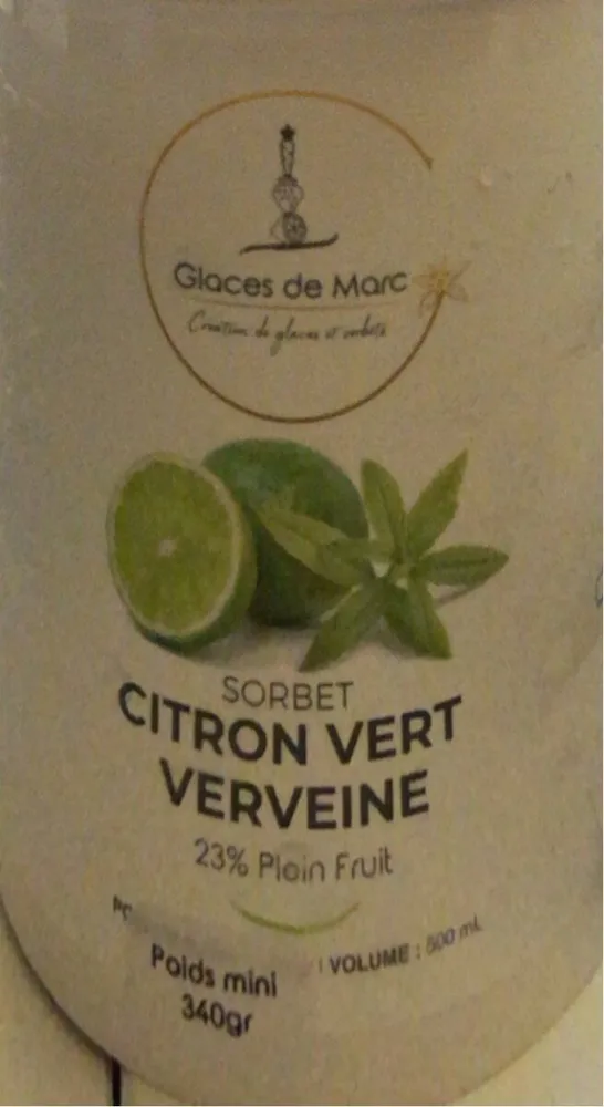 Sorbet citron vert verveine