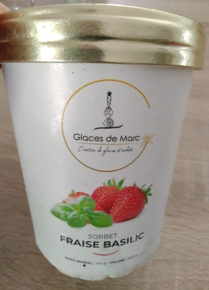 Sorbet fraise basilic