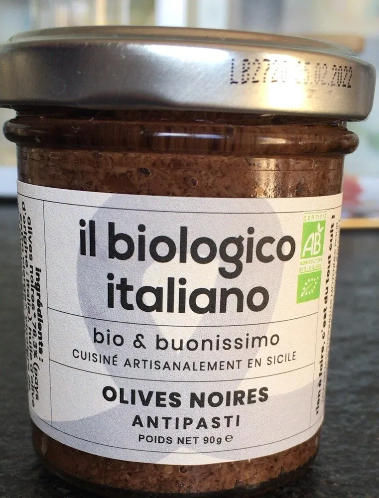 Olives noires antipasti