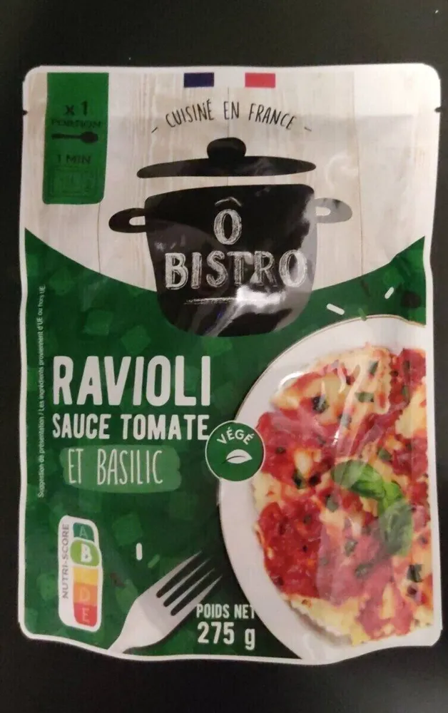 RAVIOLI SAUCE TOMATE ET BASILIC