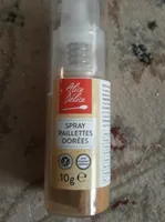 Spray paillettes dorées
